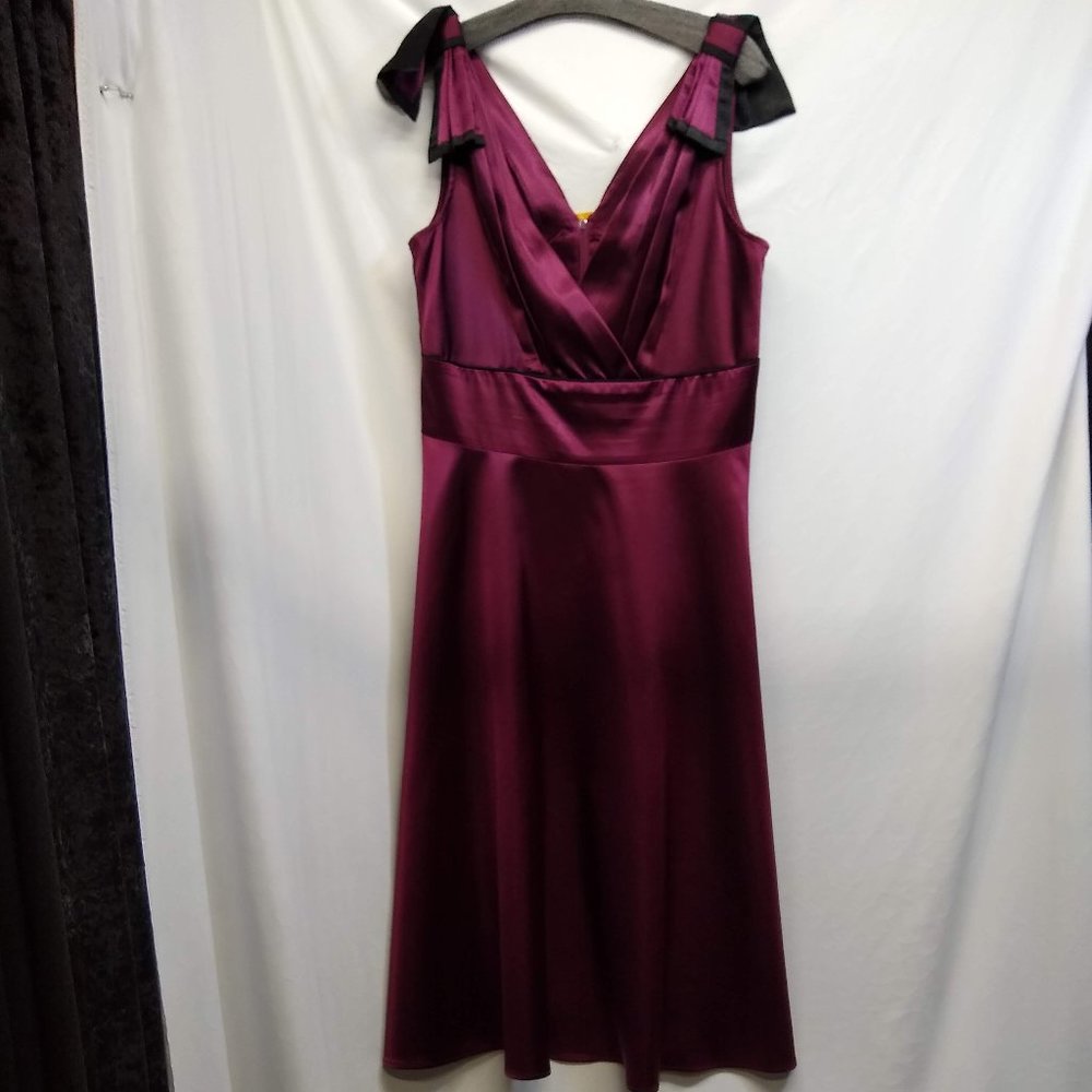 Stop staring plum satin Josie dress